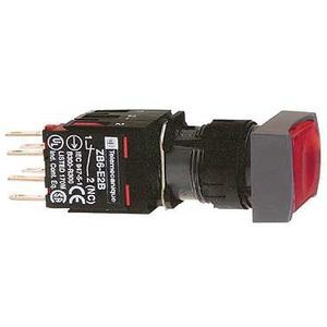 boutonpoussoir lumineux rouge diam 16 à impulsion affleurant 24 V 1O