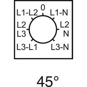 ETIQUETTE POUR COMMUTATEUR A CAME L1N A L3N 0 L1L2 A L3L1 46 X 46 MM