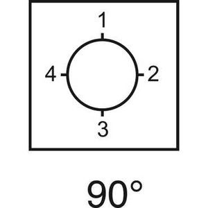 ETIQUETTE POUR COMMUTATEUR A CAME 1 A 4 46 X 46 MM