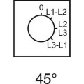 ETIQUETTE POUR COMMUTATEUR A CAME 0 L1L2 L2L3 L1L3 46 X 46 MM