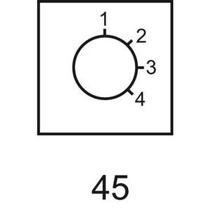 étiquette pour commutateur à came 1 à 4 46 x 46 mm