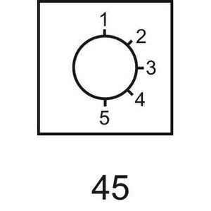 ETIQUETTE POUR COMMUTATEUR A CAME 1 A 5 46 X 46 MM