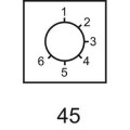 ETIQUETTE POUR COMMUTATEUR A CAME 1 A 6 46 X 46 MM