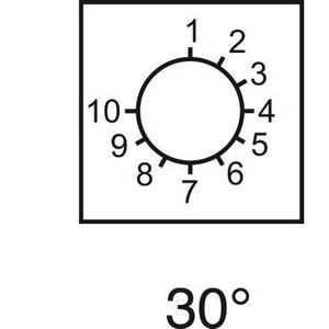 ETIQUETTE POUR COMMUTATEUR A CAME 1 A 10 46 X 46 MM