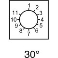 ETIQUETTE POUR COMMUTATEUR A CAME 1 A 11 46 X 46 MM