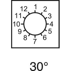 ETIQUETTE POUR COMMUTATEUR A CAME 1 A 12 46 X 46 MM