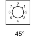 étiquette pour commutateur à came 0 à 7 46 x 46 mm