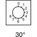 ETIQUETTE POUR COMMUTATEUR A CAME 0 A 8 46 X 46 MM