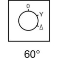 ETIQUETTE POUR COMMUTATEUR A CAME 0 Y DELTA 46 X 46 MM