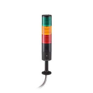 COLONNE 4 ETAGES BUZZER VERT ET ORANGE ET ROUGE POUR LAMPE INCANDESC 24V