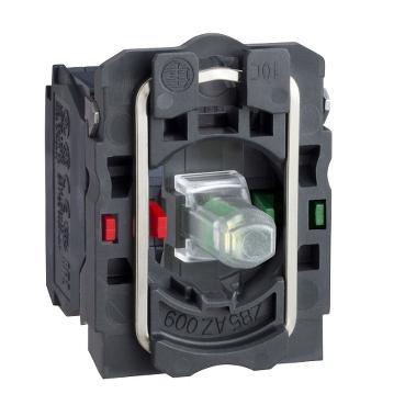 Harmony corps de bouton lumineux - Ø22 - vert LED intégrée 1O+1F