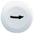 capsule lisse flèche droite blanc pour poussoir rond diam 16