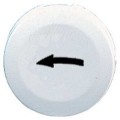 capsule lisse flèche gauche blanc pour poussoir rond diam 16
