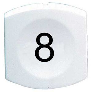 capsule lisse 8 blanc pour poussoir carré diam 16