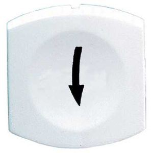 capsule lisse flèche basse blanc pour poussoir carré diam 16