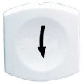capsule lisse flèche basse blanc pour poussoir carré diam 16