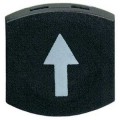 capsule lisse flèche haute noir pour poussoir carré diam 16