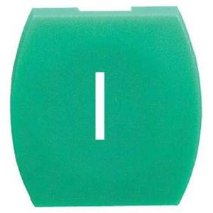 capsule lisse I vert pour poussoir carré diam 16