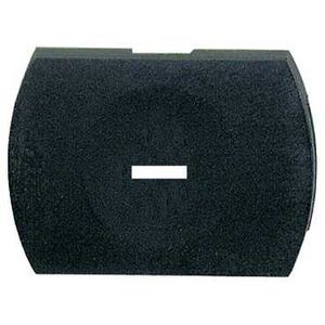 capsule lisse noir pour poussoir rectangulaire diam 16