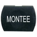 capsule lisse MONTEE noir pour poussoir rectangulaire diam 16