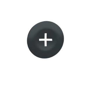 Harmony capsule de bouton-poussoir noir - marqué + blanc - jeu de 10