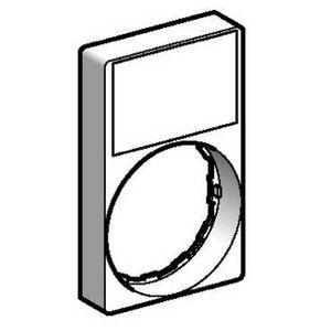 Harmony porte étiquette 30 x50 mm affleurant - Ø22 - avec étiquette vierge