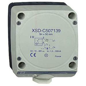 détecteur inductif XSD plat forme D Sn 50 mm Pg 13,5