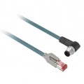 RALLONGE ETHERNET M12/RJ4 5 COUDE/DROIT B