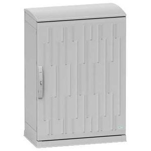 Armoire Outdoor Poly.PLAZTR HD 1250x750x420 ral7035 IP55IK10 toit+soc+ser.1242E