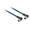 Rallonge M12 Droit Male M12 Coude Femell 4 Contacts Ip67 Cable Pur 5m