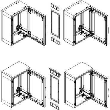 Thalassa pla - kit assemblage horizontal ip55 pour pla h1250xp620mm ral 7035