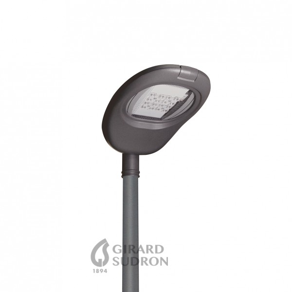 Girard sudron aurora - eclairage public led ip66 762x370x128 180w 3000k 18000lm 45-135° gris foncé