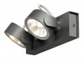 SLV by Declic KALU LED 2 applique/plafonnier, noir, LED 34W, 3000K, 24°