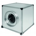 Caisson de ventilation tertiaire double peau, 690 m3/h, D200 mm, monophasé 230V. (CVAB/4-700/200)