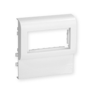 PDA-M4 120 W0 - Support App 45x45 4 Modules Goulotte TA-E/TA-G Blanc