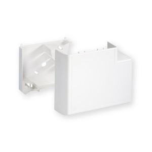NPAN-F 200X55 W0 - Angle Plat avec Fond  Goulotte d'Installation TA-C45 Blanc