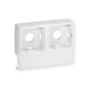 SMD-O 16 W0 - Boîtier Double App LG Saillie Moulure TM OPTIMA Blanc