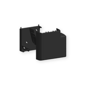 NPAN-F 90X55 N - Angle Plat avec Fond Goulotte d'Installation TA-C45 Noir