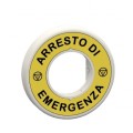 Harmony - étiquette lumin rouge - Ø60 - arresto di emergenzia - fd jaune - 24v