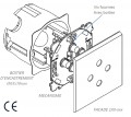 Mécanisme Acier double horizontale 5 va et vient + 1 poussoir (073-335G)