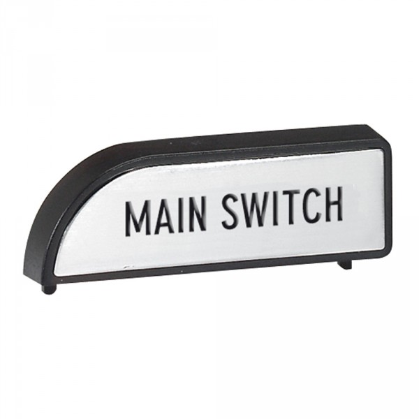 Etiquette de fonction pour plastron cadenassable - '' Main switch ''