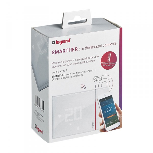 Thermostat Connecté 1 Sortie Smarther Legrand – pour Montage Encastré