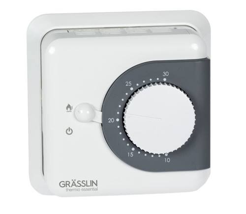 Thermostat d'ambiance analogique Grasslin Thermio essential B 103 230V 50-60Hz