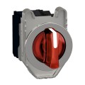 Harmony xb4 - bouton man lumin - ø22 - flush - 3 pos fix - rouge - 1o+1f - 120v