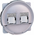 Comete double prise rj45 multimédia stp cat.6 grade 3 silver 