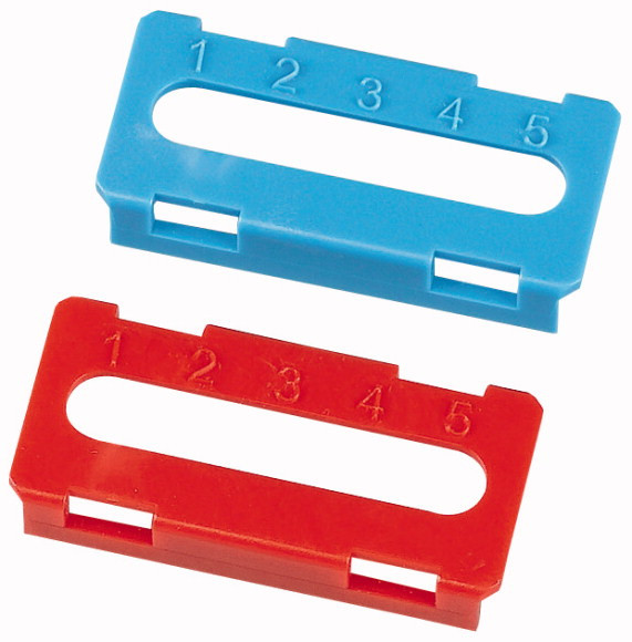 Jeu de capots pour support de bornes, cl4, bleu (BCZ-CS-BO-KL4-B)