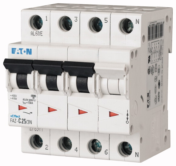 Disjoncteur modulaire, 3a, 3np, courbe b (FAZ-B3/3N)