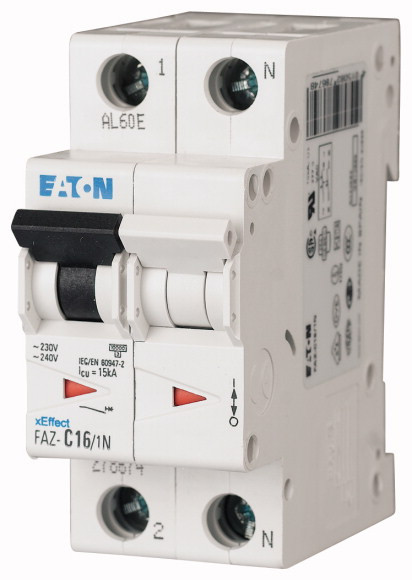 Disjoncteur modulaire, 6a, 1np, courbe b, ac (FAZ-B6/1N)