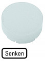 Verrine pour boutons-poussoirs, saillante blanche, senken (M22-XDLH-W-D18)