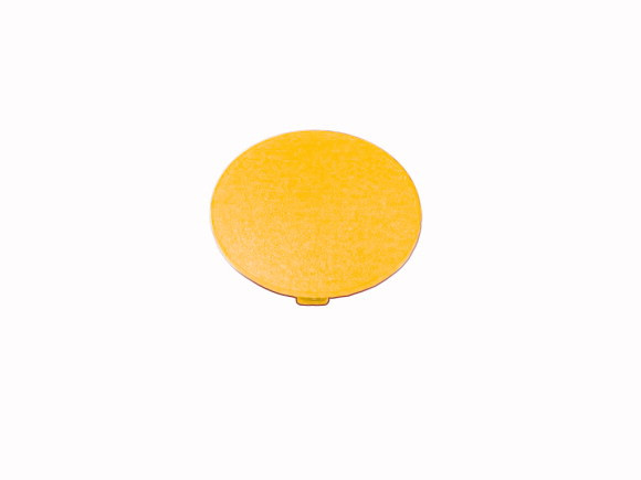 Étiquette, bouton ' coup de poing ' jaune, sans inscription (M22-XDP-Y)